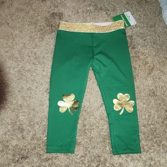 WAY TO CELEBRATE! St. Patrick's Day Toddler Girl Printed Legging Size 3T - Picture 4 of 5